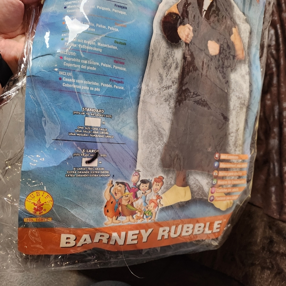 Barney Rubble / Flintstones cave man costume for Halloween Size XL - Picture 9 of 11